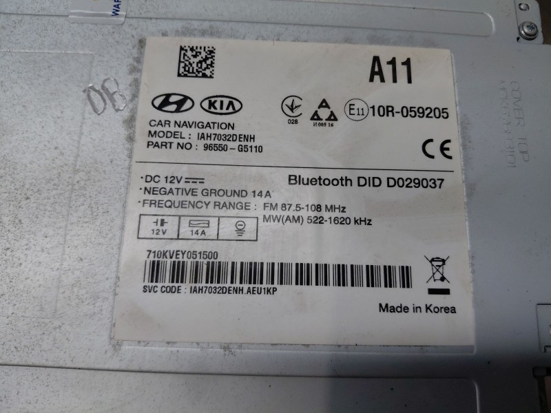 Recambio de pantalla multifuncion para kia niro concept referencia OEM IAM   