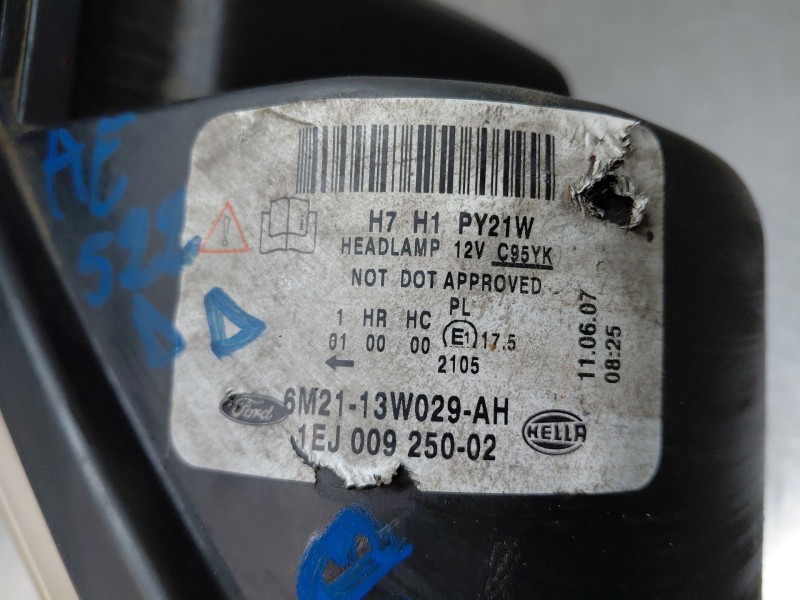 Recambio de faro derecho para ford s-max (wa6) 1.8 tdci referencia OEM IAM 1791503  