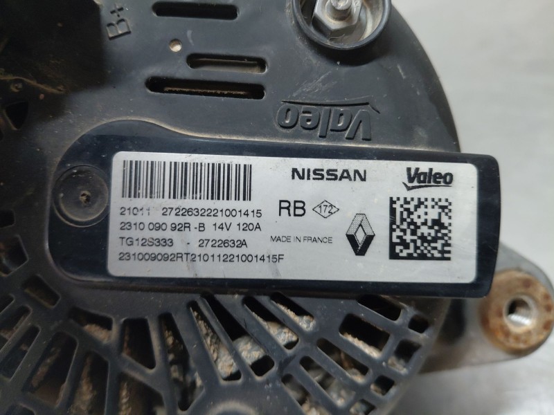 Recambio de alternador para nissan micra v (k14) acenta referencia OEM IAM   