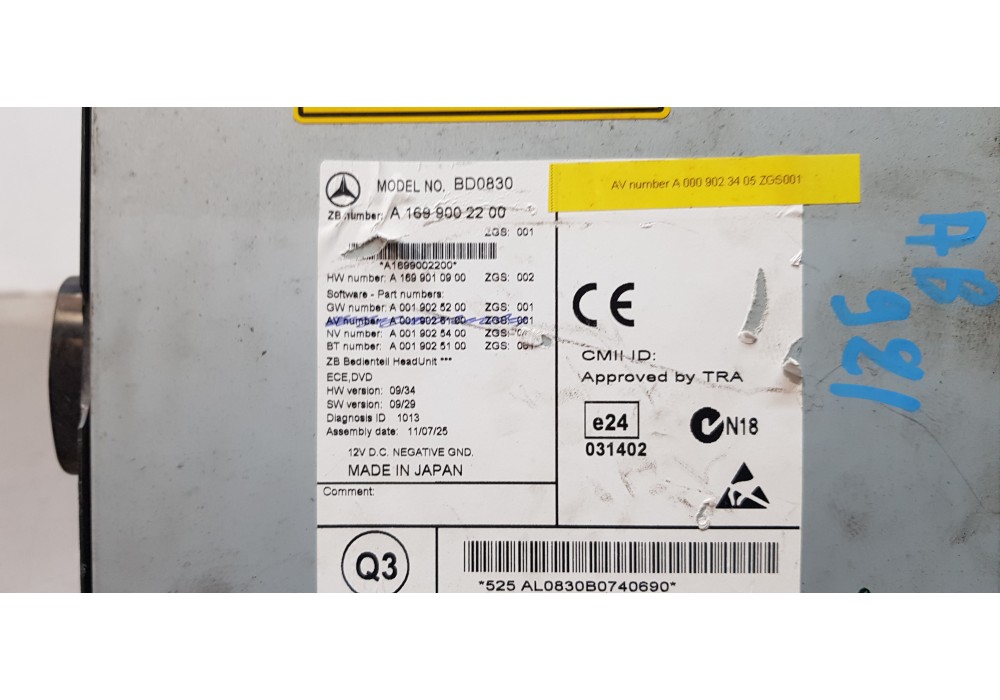 Recambio de sistema navegacion gps para mercedes vito mixto (639) 116 cdi extralang (639.605) referencia OEM IAM A1699002200   Recambio de sistema navegacion gps para mercedes vito mixto (639) 116 cdi extralang (639.605) referencia OEM IAM A1699002200
