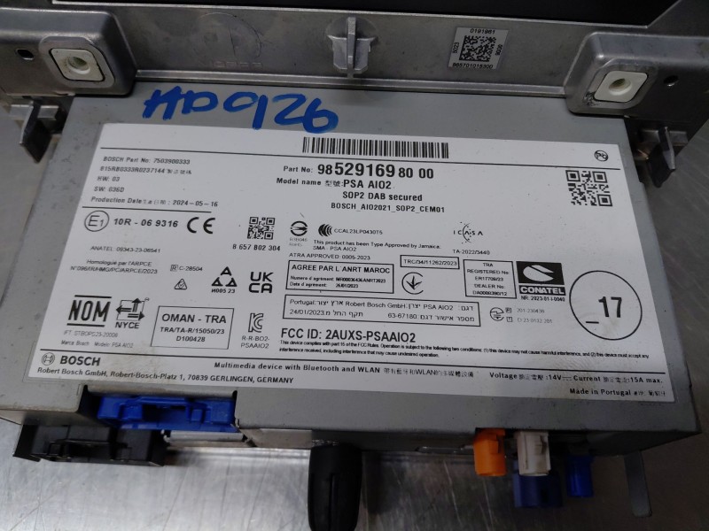 Recambio de pantalla multifuncion para opel corsa f elegance referencia OEM IAM   