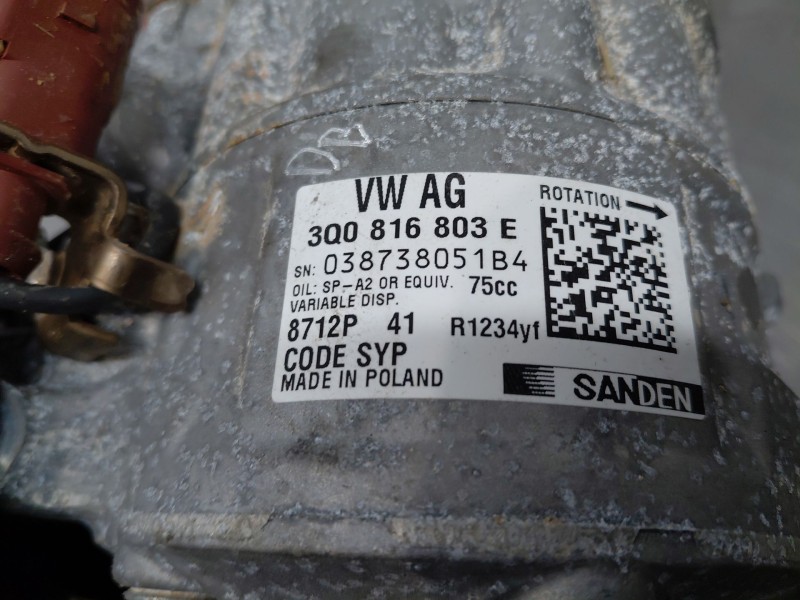 Recambio de compresor aire acondicionado para volkswagen t-cross advance referencia OEM IAM   