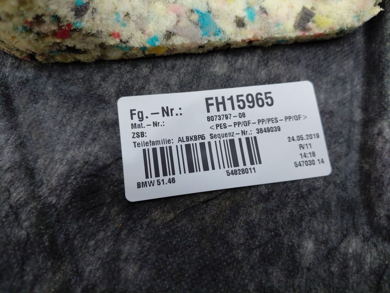 Recambio de bandeja trasera para bmw serie 3 berlina (g20) sport referencia OEM IAM   