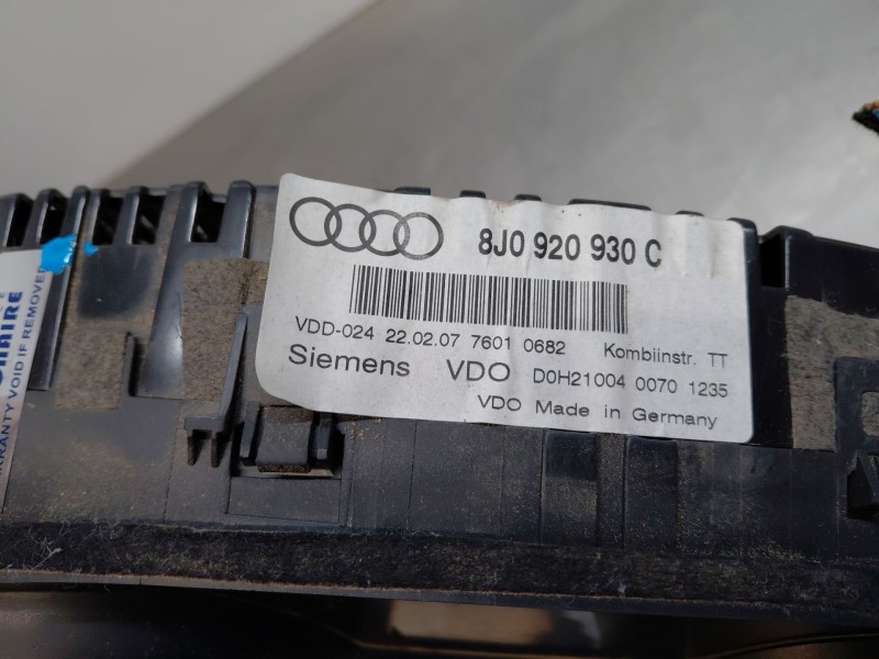 Recambio de cuadro instrumentos para audi tt (8j3/8j9) coupe referencia OEM IAM 8J0920930C  