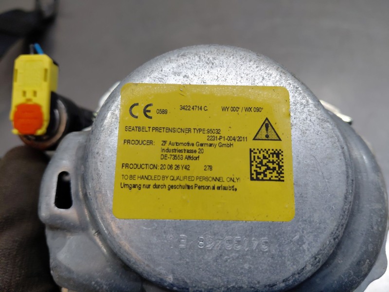 Recambio de cinturon seguridad trasero derecho para seat ateca style go referencia OEM IAM 575857805RAA  