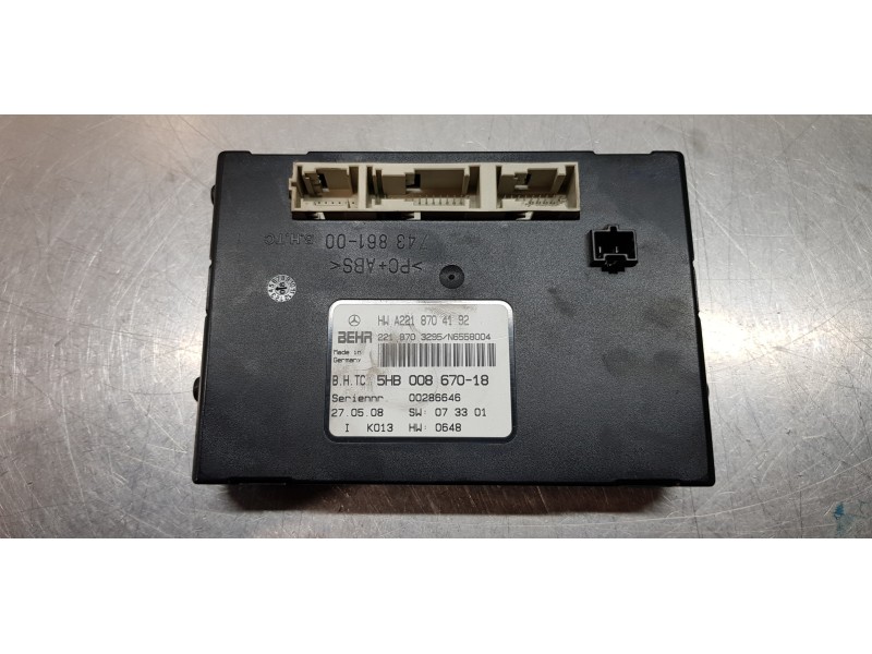 Recambio de centralita aire acondicionado para mercedes clase s (w221) berlina 320 / 350 cdi (221.022) referencia OEM IAM A22187