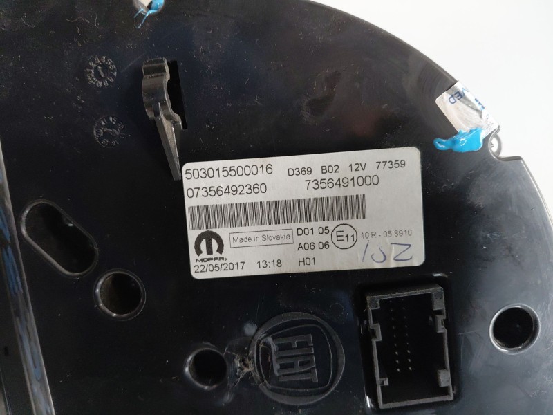Recambio de cuadro instrumentos para fiat 500 sport referencia OEM IAM   