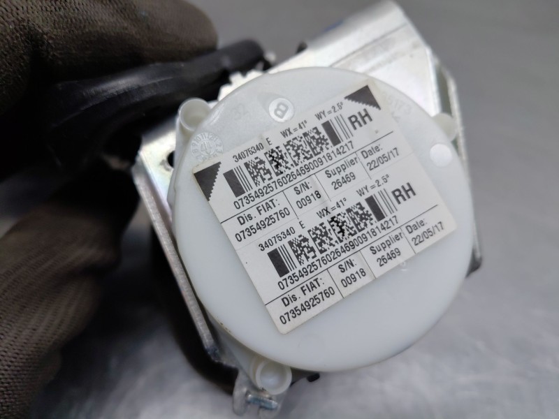 Recambio de cinturon seguridad trasero derecho para fiat 500 sport referencia OEM IAM   