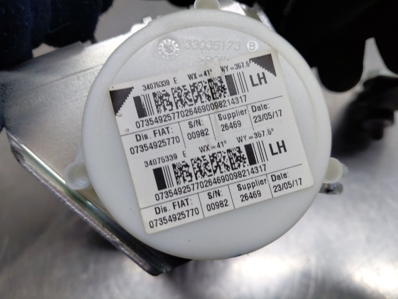 Recambio de cinturon seguridad trasero izquierdo para fiat 500 sport referencia OEM IAM   