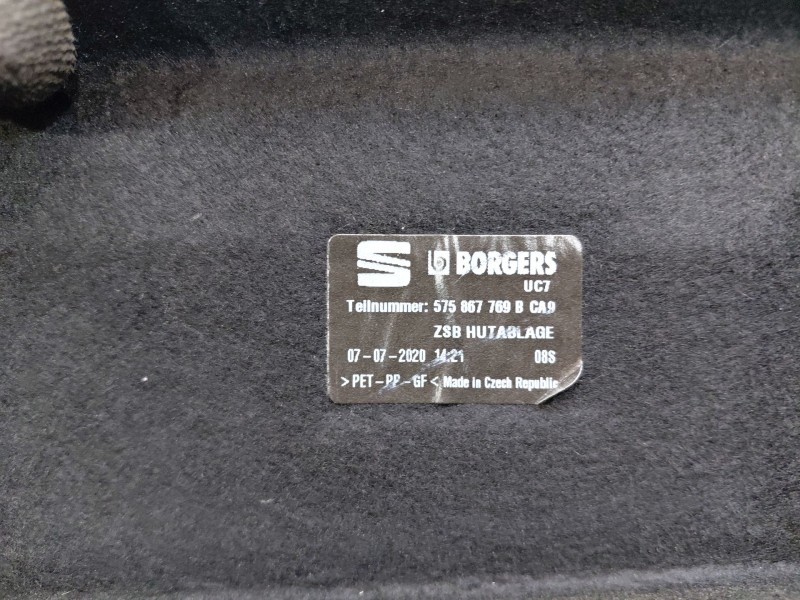 Recambio de bandeja trasera para seat ateca style go referencia OEM IAM 575867769B  