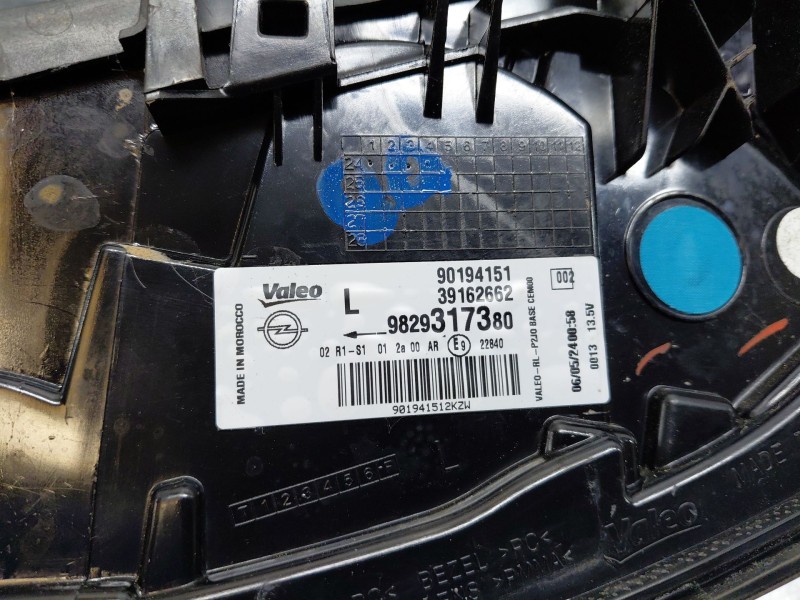 Recambio de piloto trasero izquierdo para opel corsa f elegance referencia OEM IAM 9829317380  