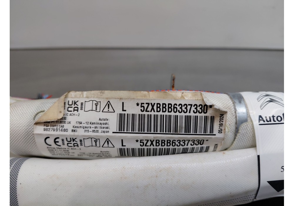 Recambio de airbag cortina delantero izquierdo para opel corsa f elegance referencia OEM IAM 9827991480  