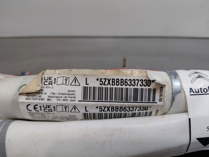 Recambio de airbag cortina delantero izquierdo para opel corsa f elegance referencia OEM IAM 9827991480  