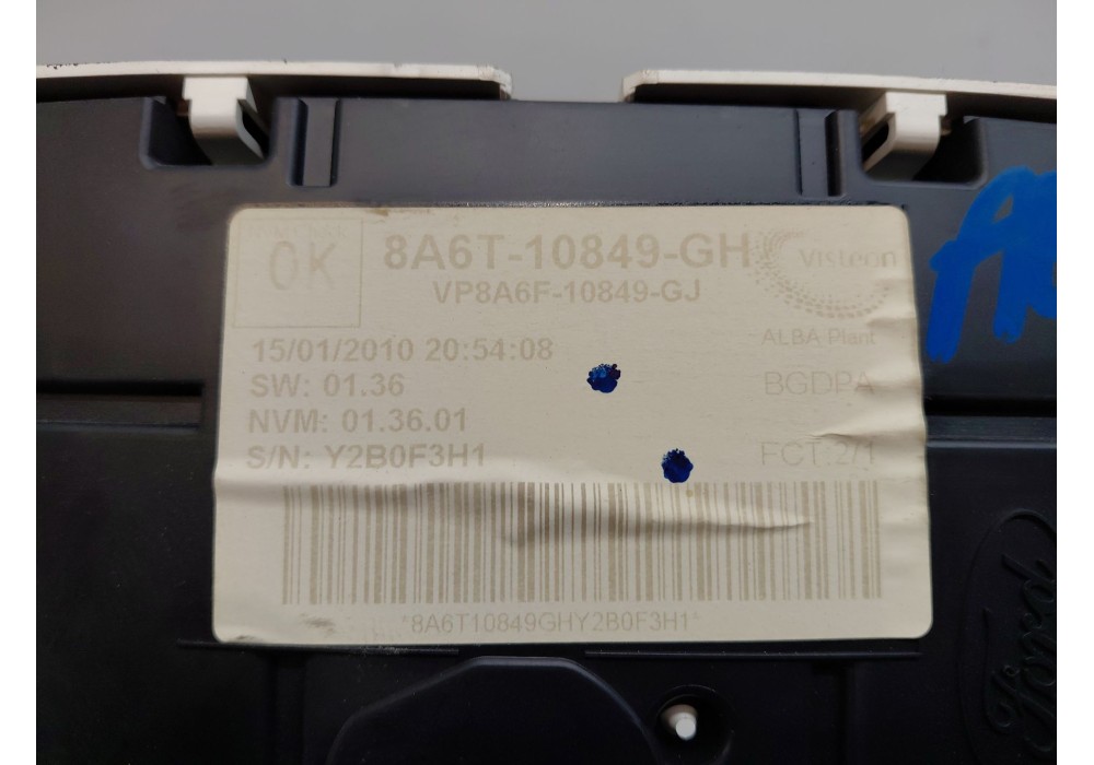 Recambio de cuadro instrumentos para ford fiesta vi (cb1, ccn) 1.6 tdci referencia OEM IAM 1786854 8A6T10849GH 