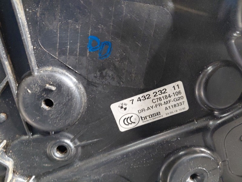 Recambio de elevalunas delantero derecho para bmw serie 3 berlina (g20) sport referencia OEM IAM 51338498854  