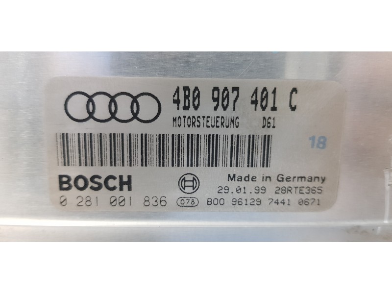 Recambio de centralita motor uce para audi a6 avant (4b5) 2.5 tdi referencia OEM IAM 4B0907401C  