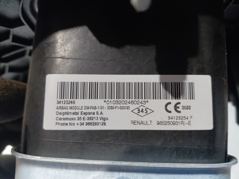 Recambio de kit airbag para dacia sandero essence referencia OEM IAM 985701142R  