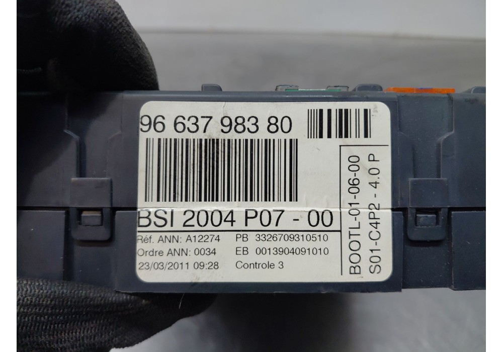 Recambio de caja reles / fusibles para fiat scudo furgoneta (270_, 272_) 2.0 d multijet referencia OEM IAM 9663798380  