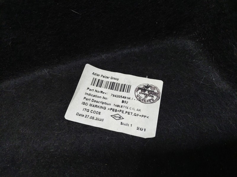 Recambio de bandeja trasera para dacia sandero essence referencia OEM IAM 794205491R  