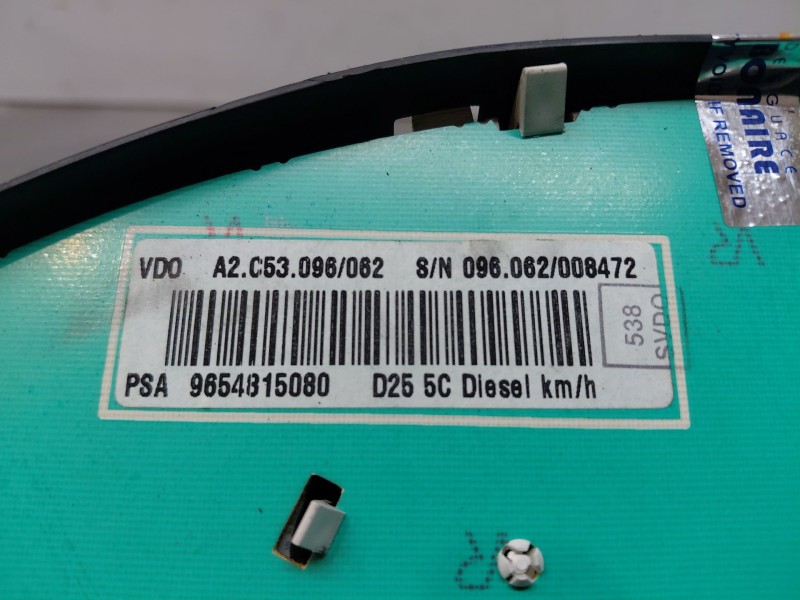 Recambio de cuadro instrumentos para peugeot 407 coupé (6c_) 2.7 hdi referencia OEM IAM 9654815080  
