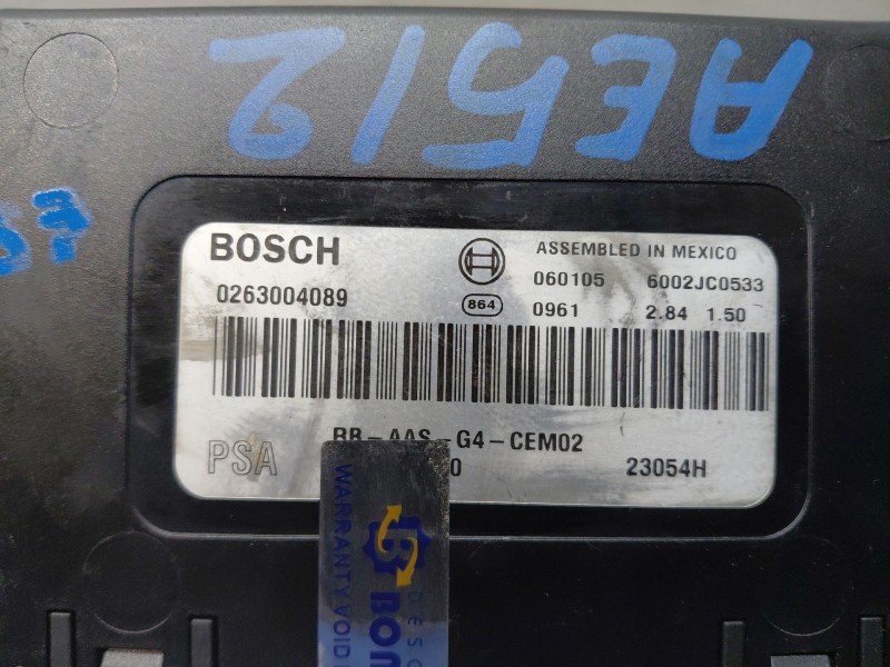 Recambio de modulo electronico para peugeot 407 coupé (6c_) 2.7 hdi referencia OEM IAM 0263004089  