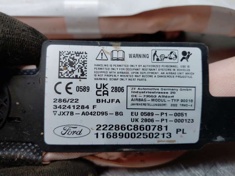 Recambio de airbag cortina delantero izquierdo para ford focus active referencia OEM IAM 2474206  