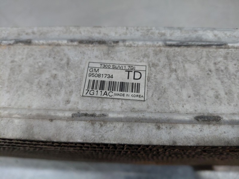 Recambio de intercooler para opel mokka x selective referencia OEM IAM 95081734  