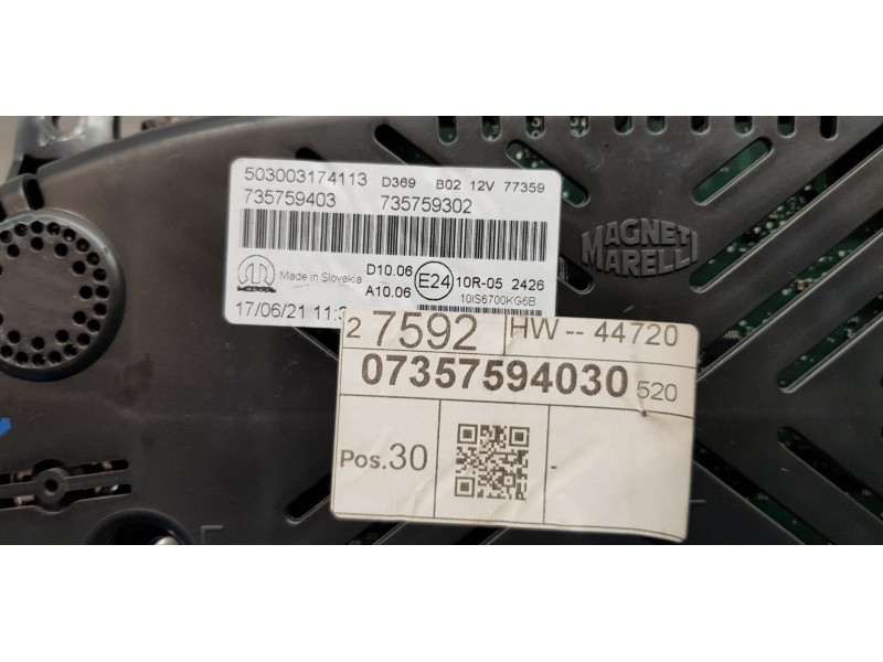 Recambio de cuadro instrumentos para jeep renegade limited 4x2 referencia OEM IAM 735759403  