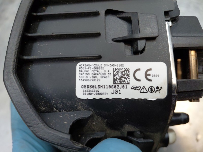 Recambio de kit airbag para hyundai kona hybrid referencia OEM IAM 84710J9AA0TRY 80100J9000TRY 80300J9000