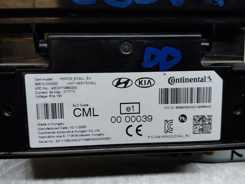 Recambio de modulo electronico para hyundai kona hybrid referencia OEM IAM 96510CM000NVC 96510CM000 