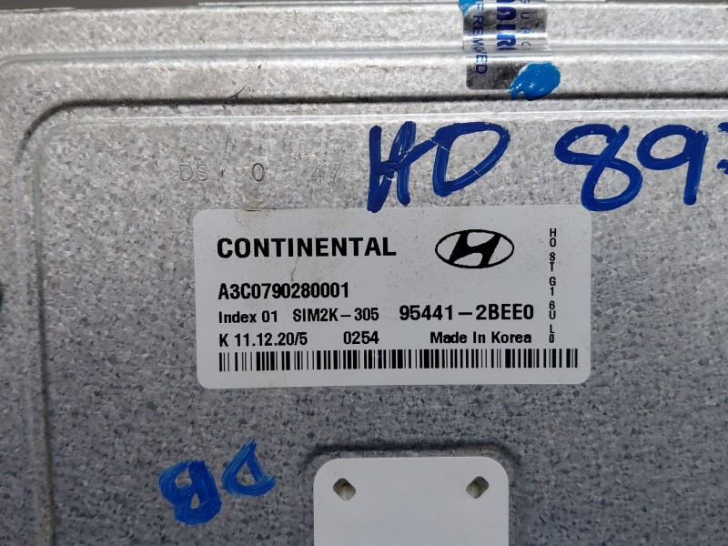 Recambio de centralita cambio automatico para hyundai kona hybrid referencia OEM IAM 954412BEE0  