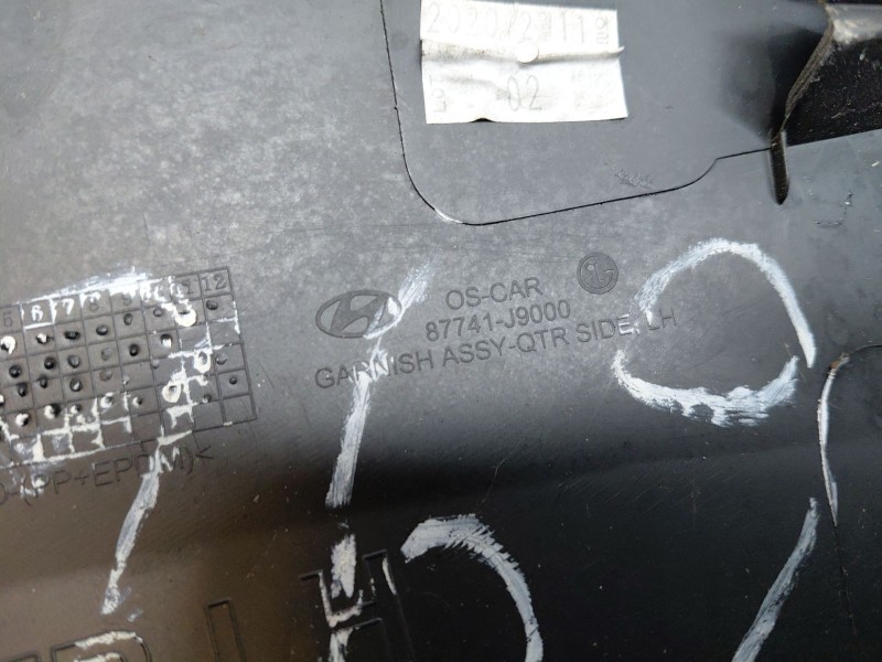 Recambio de aletin trasero izquierdo para hyundai kona hybrid referencia OEM IAM 87741J9000CA  