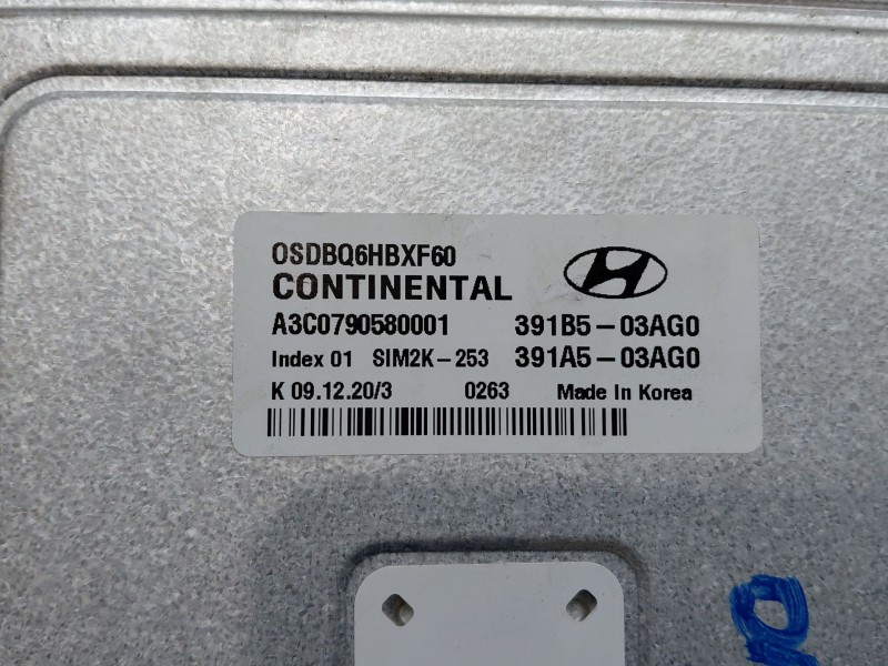 Recambio de centralita motor uce para hyundai kona hybrid referencia OEM IAM 391B503AG0  