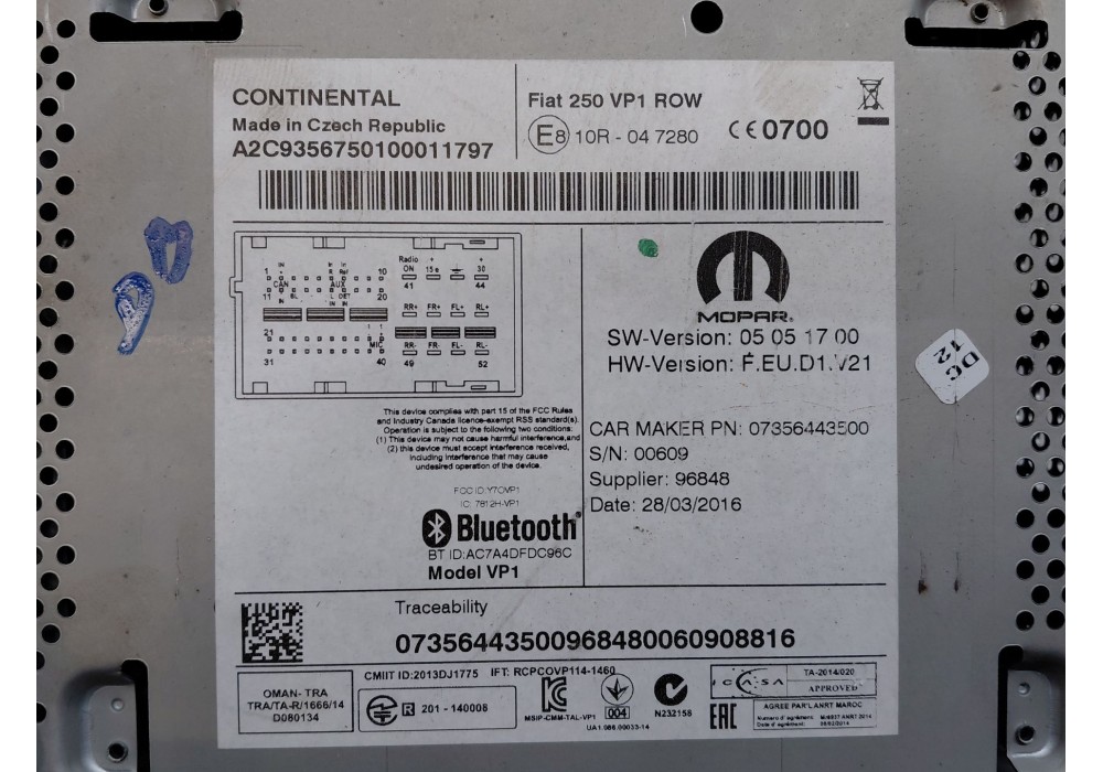 Recambio de sistema audio / radio cd para citroën jumper iii furgoneta 2.2 hdi 130 referencia OEM IAM   