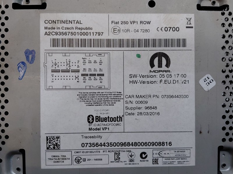 Recambio de sistema audio / radio cd para citroën jumper iii furgoneta 2.2 hdi 130 referencia OEM IAM   