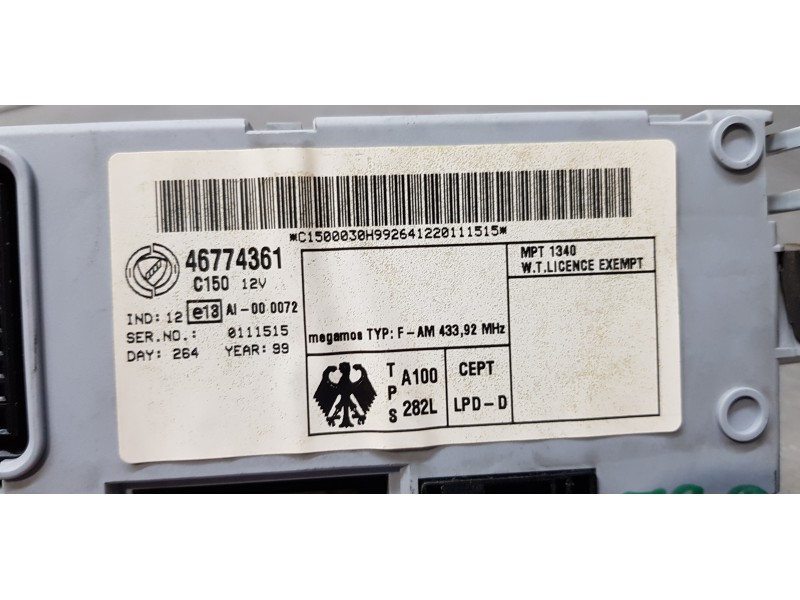 Recambio de modulo electronico para fiat punto berlina (188) 1.2 16v sporting referencia OEM IAM 46774361  