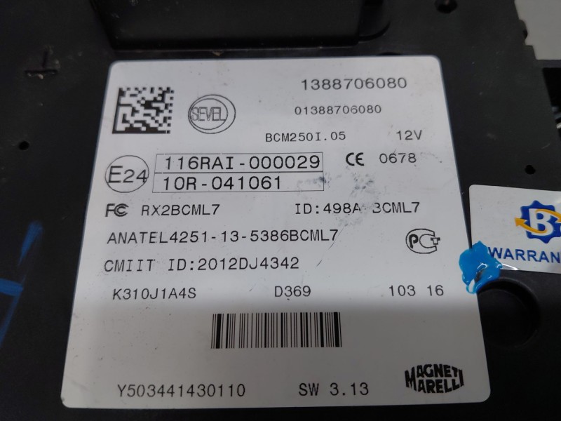 Recambio de caja reles / fusibles para citroën jumper iii furgoneta 2.2 hdi 130 referencia OEM IAM   