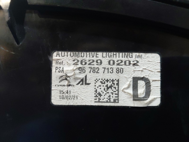 Recambio de piloto trasero derecho para citroën c4 grand picasso shine referencia OEM IAM 9678271380  