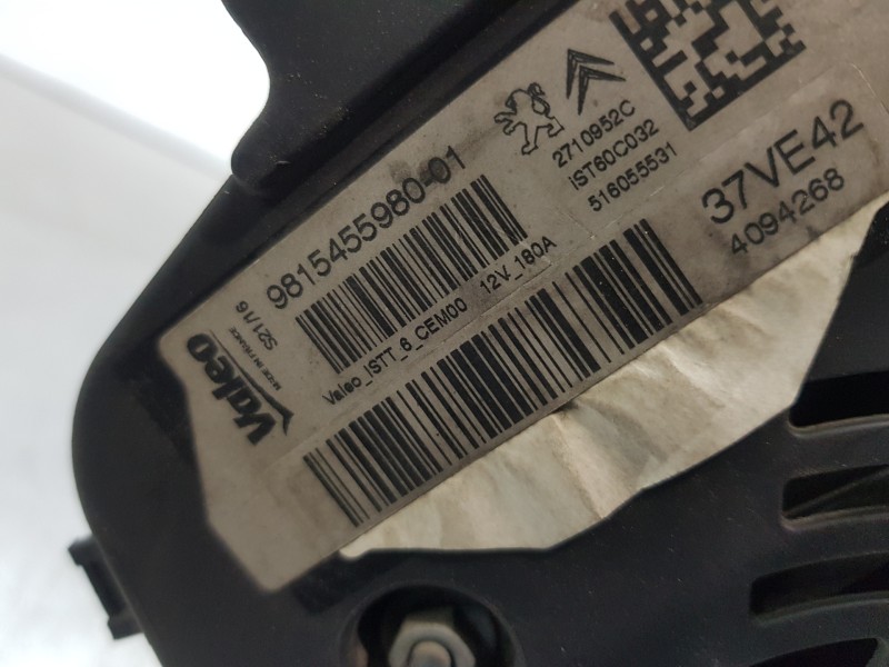 Recambio de alternador para peugeot 3008 i monospace (0u_) 1.6 hdi referencia OEM IAM 9815455980  