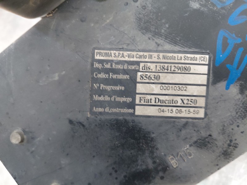 Recambio de soporte rueda repuesto para fiat ducato 250 furgón multijet referencia OEM IAM 1384129080  