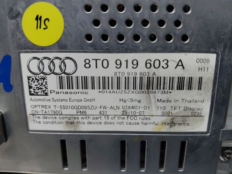 Recambio de pantalla multifuncion para audi a4 b8 (8k2) 2.0 tdi referencia OEM IAM 8T0919603A  