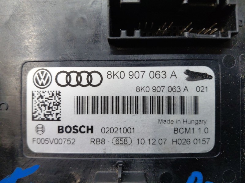 Recambio de modulo electronico para audi a4 b8 (8k2) 2.0 tdi referencia OEM IAM 8K0907063A  