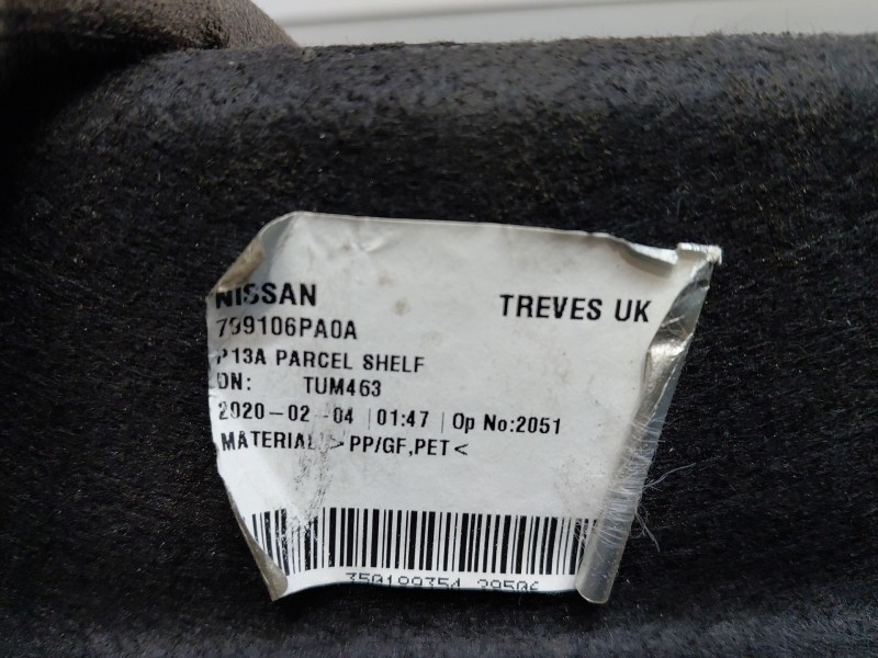 Recambio de bandeja trasera para nissan juke (f16) tekna referencia OEM IAM 799106PA0A  