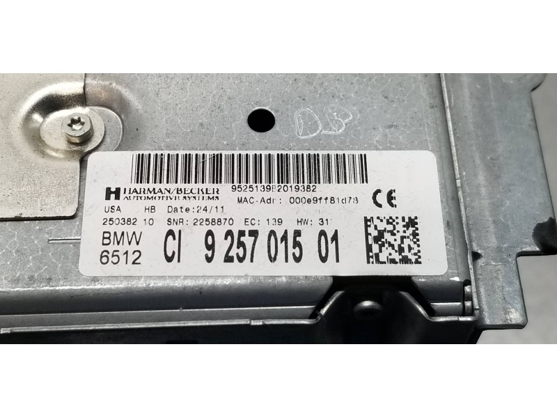 Recambio de sistema audio / radio cd para bmw x3 (f25) xdrive 20d referencia OEM IAM 65129257015  