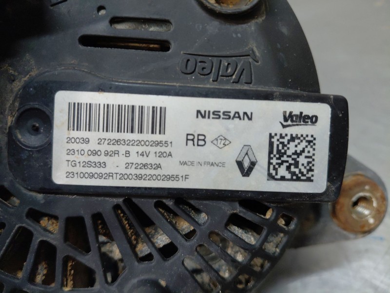 Recambio de alternador para nissan juke (f16) tekna referencia OEM IAM   