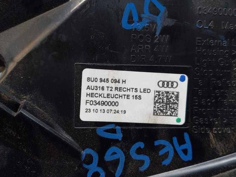 Recambio de piloto trasero derecho para audi q3 (8ub, 8ug) 2.0 tdi quattro referencia OEM IAM   