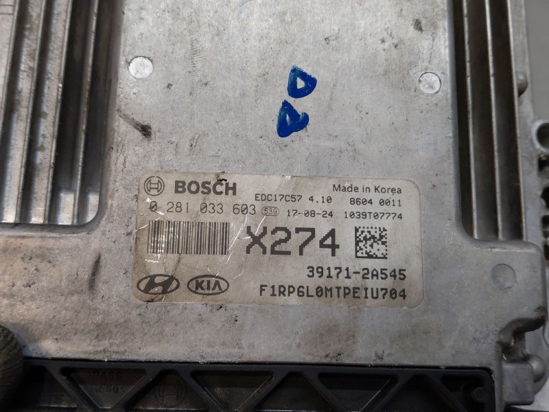 Recambio de centralita motor uce para kia carens iv 1.7 crdi referencia OEM IAM 391712A545  