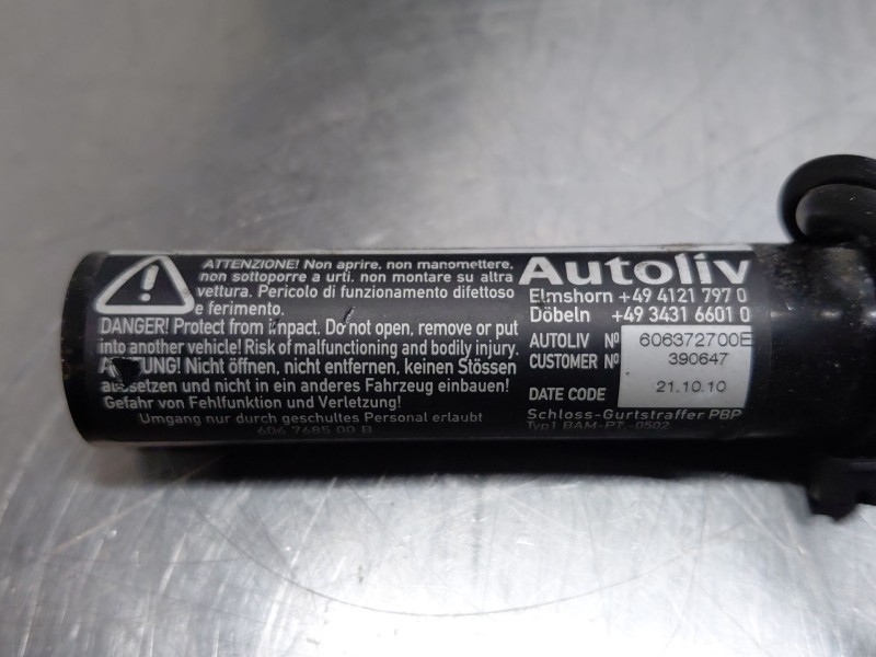 Recambio de pretensor airbag izquierdo para fiat ducato 250 multijet referencia OEM IAM   