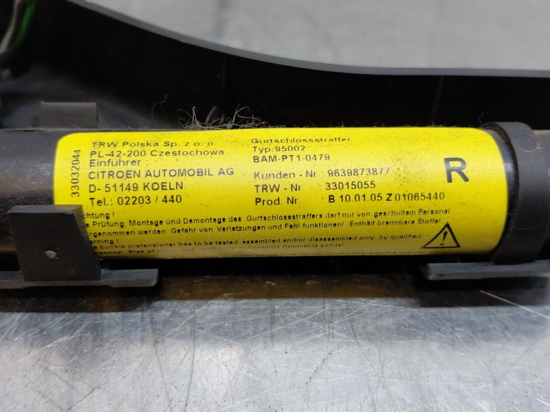 Recambio de pretensor airbag derecho para citroën c2 (jm_) 1.4 hdi referencia OEM IAM 8973TJ  
