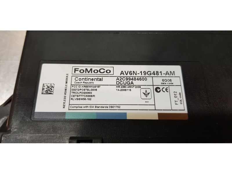 Recambio de modulo electronico para ford kuga (cbs) trend referencia OEM IAM AV6N19G481AM  